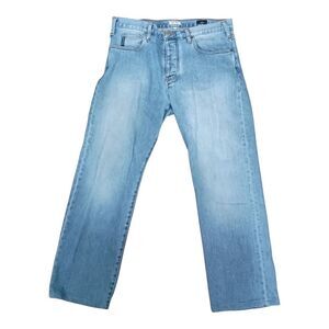 Armani Jeans J21 Regular Button Fly Straight Blue Men's 32x27